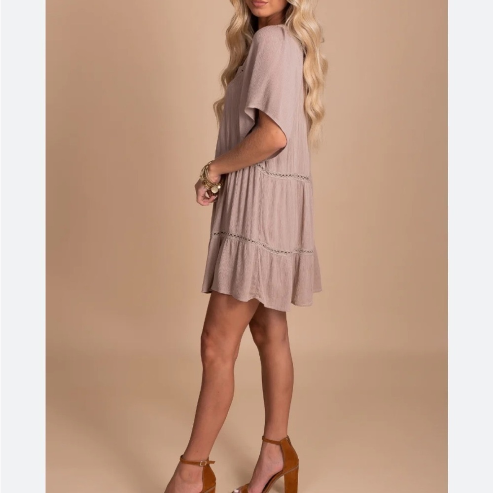 Eyelet detail mini dress - Picture 2 of 5
